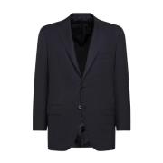 Zwarte wollen jas Blue Diamond collectie Kiton , Black , Heren