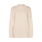 Gestructureerde gebreide top Norr , Beige , Dames