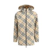 Hoge Kraag Hoodie met Rits Burberry , Multicolor , Dames