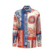 Bohemian Bandana Print Zijden Blouse Roberto Cavalli , Multicolor , Da...