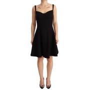 Elegante A-lijn Zwarte Jurk Dolce & Gabbana , Black , Dames