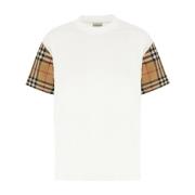 Casual Katoenen T-Shirt voor Mannen Burberry , White , Dames