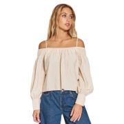 Off Shoulder Top Norr , Beige , Dames