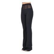 Zwarte elegante broek met tule detail Elisabetta Franchi , Black , Dam...