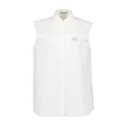 Mouwloos Klassiek Overhemd Prada , White , Dames