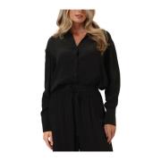 Zwarte Emma Blouse - Veelzijdige Stijl Notre-v , Black , Dames