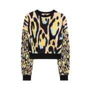 Crewneck Dames Sweatshirt 100% Katoen Roberto Cavalli , Multicolor , D...