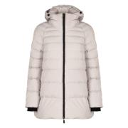 Nylon donsjack met verstelbare capuchon Herno , White , Dames