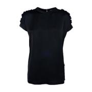 Casual Katoenen T-Shirt voor Mannen Fabiana Filippi , Black , Dames