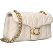 Stijlvolle Witte Schoudertas Coach , Beige , Dames