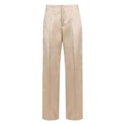 Satijnen broek met zijzakken Philosophy di Lorenzo Serafini , Beige , ...