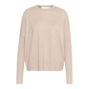 Relaxte Gebreide Trui Haze Melange InWear , Beige , Dames