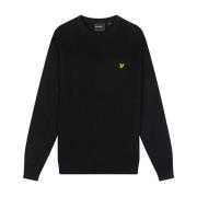 Katoenen Gebreide Truien en Sweaters Lyle & Scott , Black , Heren