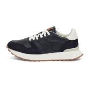 Tumbled Leather Sneakers Boggi Milano , Blue , Heren