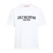 Wit T-shirt Stijlvol Comfort Elegantie Valentino , White , Heren