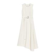 Mouwloze Lange Katoenen Jurk Max Mara Weekend , White , Dames