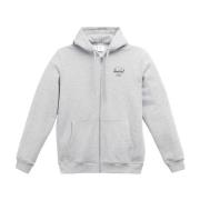 Katoenen Basic Zip Hoodie voor Mannen Herschel , Gray , Heren