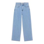 Relaxed Wide Leg Denim Jeans Blauw Róhe , Blue , Dames