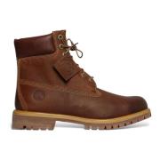 Vintage Leren Laarzen Timberland , Brown , Heren