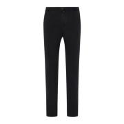 Comfortabele katoenen broek Kiton , Black , Heren