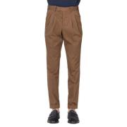 Lange Broek voor Heren met Plooien Herno , Brown , Heren