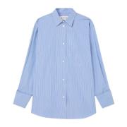 Gestreept Oversized Shirt Róhe , Blue , Dames