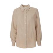 Cord Overshirt Kent Kraag Oversize Fit American Vintage , Beige , Here...