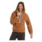 Horizon Mock Neck Fleece Kleding Billabong , Brown , Dames