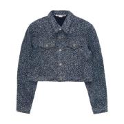 Boucle Denim Cropped Jacket Stella McCartney , Blue , Dames