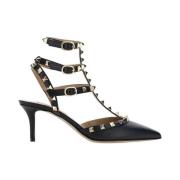 Studded Leren Rockstud Pumps Valentino Garavani , Black , Dames