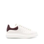 Witte Vetersneaker met Rubberen Zool Alexander McQueen , White , Heren