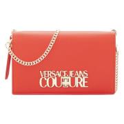 Rode Schoudertas met Gouden Logo Versace Jeans Couture , Red , Dames