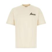 Casual Katoenen T-Shirt voor Mannen Amiri , Beige , Heren