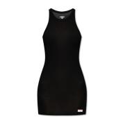 Mini jurk met logo Alexander Wang , Black , Dames