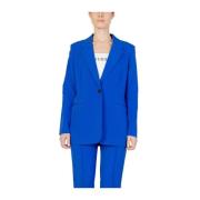 Blauwe Polyester Blazer Lente/Zomer Collectie Only , Blue , Dames