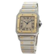 Pre-owned Yellow Gold watches Cartier Vintage , Beige , Dames