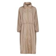 Verstelbare Trekkoord Techno Fabric Jas Herno , Beige , Dames