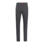 Grijze Wol Trekkoord Broek Kiton , Gray , Heren