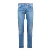 Indigo Ultra-Slim Katoenen Jeans Kiton , Blue , Heren