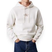 Monologo Hoodie in Trendy Stijl Calvin Klein , Beige , Heren