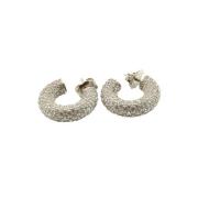 Pre-owned Metal earrings Amina Muaddi Pre-owned , Gray , Dames