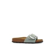 Slides Madrid Big Buckle Birkenstock , Blue , Dames