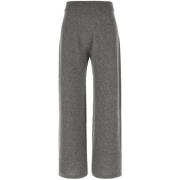 Grijze Gebreide Wijde Pijp Broek Max Mara Weekend , Gray , Dames