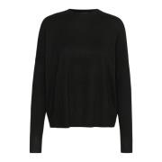 Zwarte Gebreide Pullover Trui InWear , Black , Dames