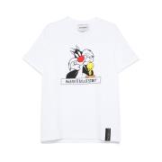 Logo Print Crew Neck T-shirt Iceberg , White , Heren