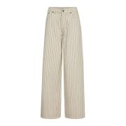 Pinstripe Wide Leg Jeans Bone Co'Couture , Beige , Dames