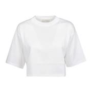 Witte Cropped T-Shirt Loulou Studio , White , Dames