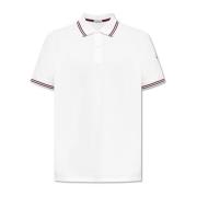 Polo met logo Moncler , White , Heren