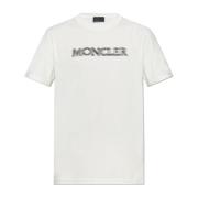 T-shirt met logo Moncler , Beige , Heren