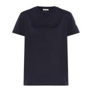 T-shirt met logo Moncler , Blue , Dames